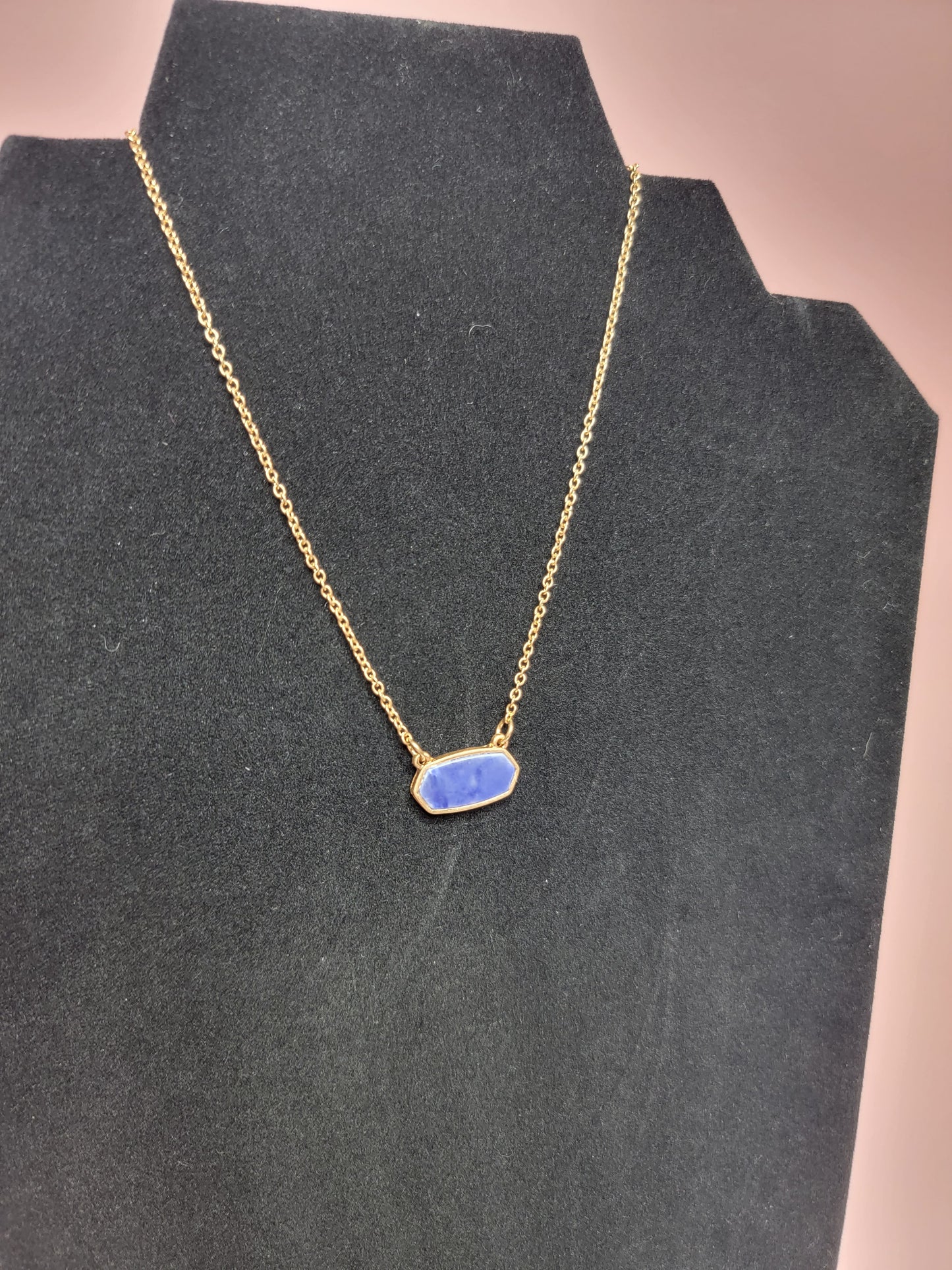 Blue Stone Gold Necklace